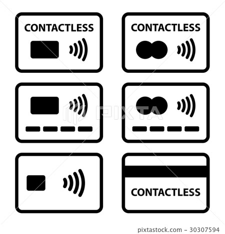 contactless NFC payment credit card icon contactless NFC payment credit card icon 30307594