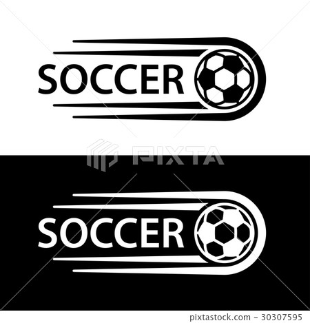 soccer ball motion line symbol 30307595