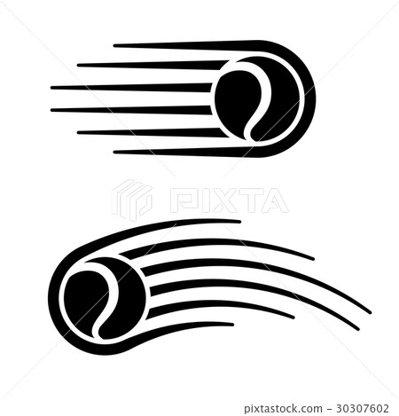 tennis ball motion line symbol 30307602