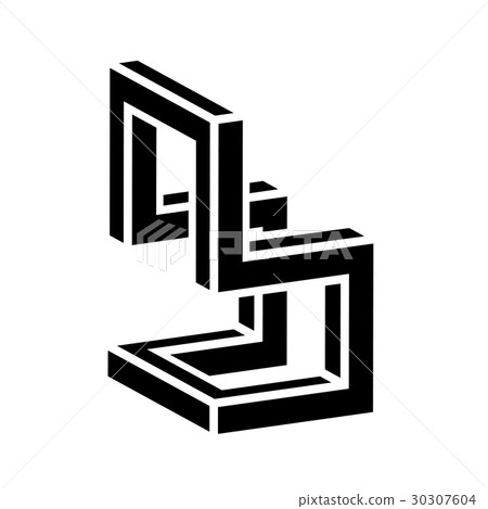 3D chair black symbol 30307604