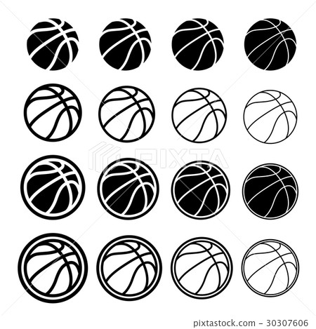 basketball ball black symbol basketball ball black symbol 30307606