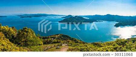 從龍山看到的長島和天草島 30311068