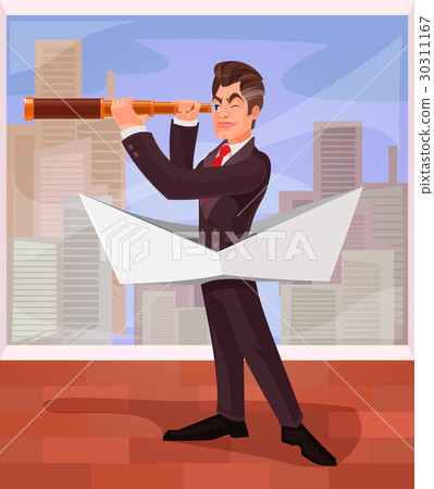 Businessman boss directs its business to various 30311167