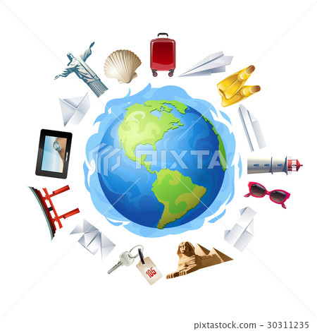 Set of icons related to journey 30311235