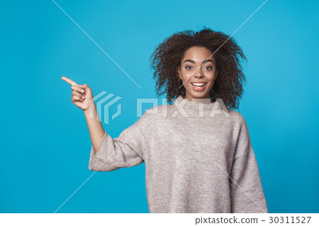 Young african woman studio portrait isolated on Young african woman studio portrait isolated on 30311527