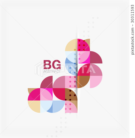 Colorful circles modern abstract composition with Colorful circles modern abstract composition with 30311593