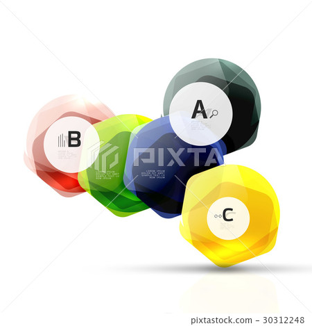 Aqua glossy glass elements 30312248