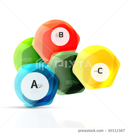 Geometrical hexagons abstract background 30312367