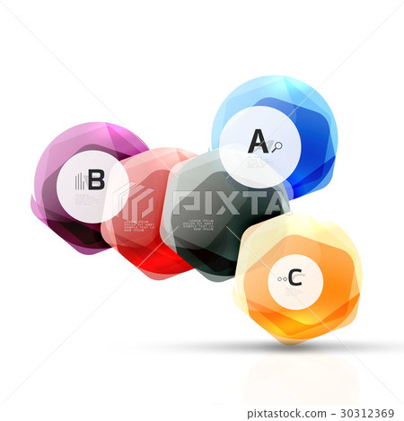 Shiny style modern geometrical hexagons web boxes Shiny style modern geometrical hexagons web boxes 30312369