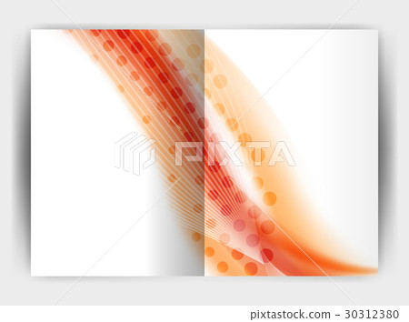 Blur wave business print template, abstract 30312380