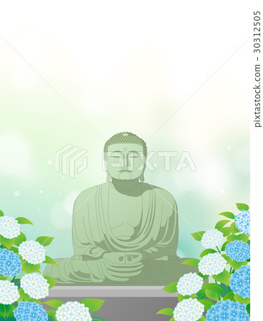 大佛和繡球花 大佛和繡球花 30312505