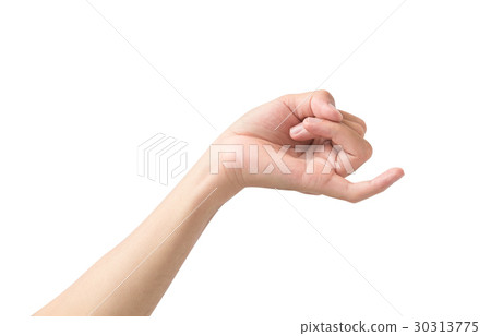 Hand making pinkie promise sign with little finger 30313775