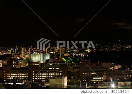 Night view of Otsu city seen from Otsu service area of Meishin expressway Night view of Otsu city seen from Otsu service area of Meishin expressway 30315434