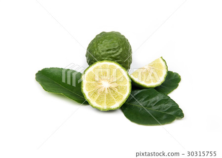 fresh bergamot isolated on white background fresh bergamot isolated on white background 30315755