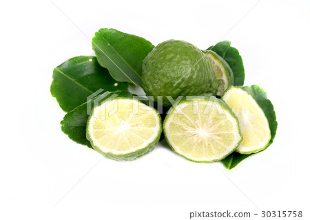 fresh bergamot isolated on white background fresh bergamot isolated on white background 30315758
