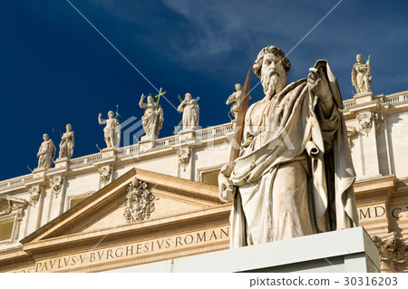 Statue Apostle Paul, Basilica of St. Peter, Rome 30316203