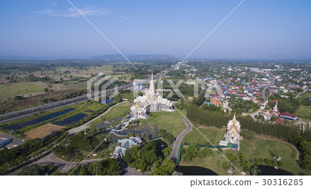 aerial view of wat laung pho tao korat thailand aerial view of wat laung pho tao korat thailand 30316285