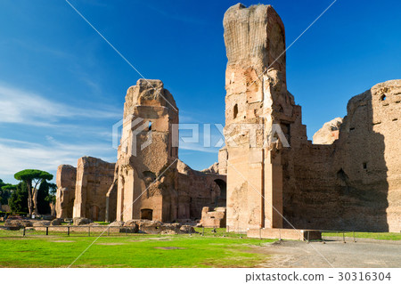 The ruins of the Baths of Caracalla in Rome 30316304