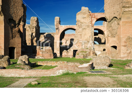 The ruins of the Baths of Caracalla in Rome, Italy 30316306