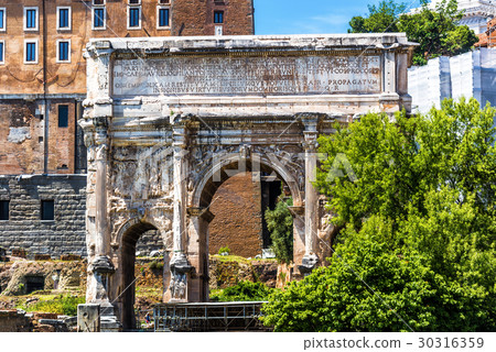 Arch of Septimius Severus in Roman Forum, Rome 30316359