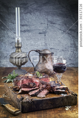 Dry Aged Barbecue Porterhouse Steak 30317116