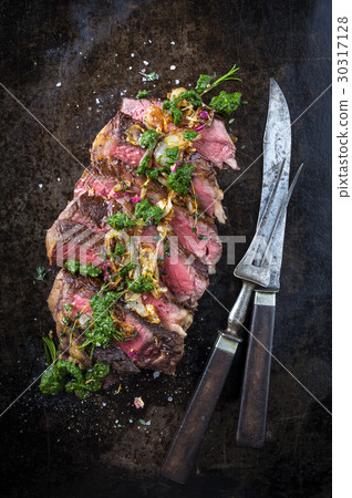 Sliced Dry Aged Rib-Eye Double Steak 30317128