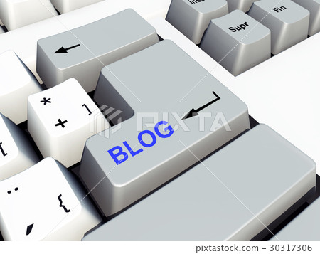 Computer keyboard with Blog key Computer keyboard with Blog key 30317306
