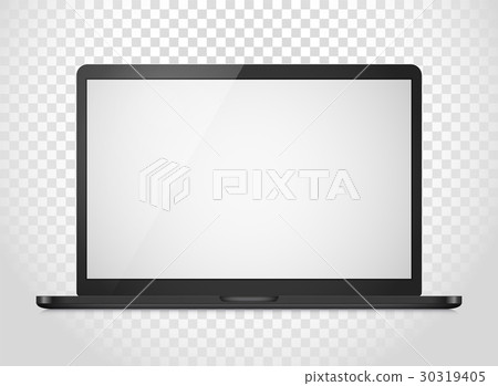 Modern laptop computer vector mockup Modern laptop computer vector mockup 30319405