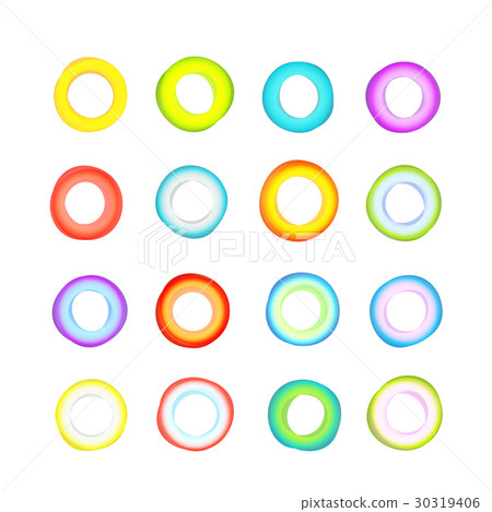 Different color circle abstract forms vector set Different color circle abstract forms vector set 30319406