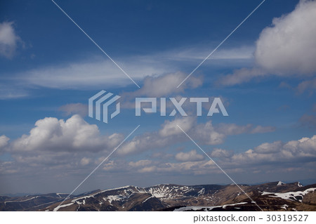 Beautiful cloudy sky in Carpatian Mountains 30319527