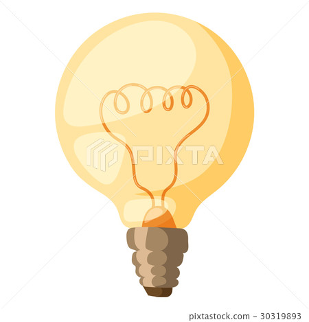 Yellow light bulb vector illustration isolated - Stock Illustration ...