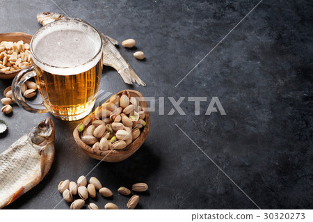 Lager beer and snacks Lager beer and snacks 30320273