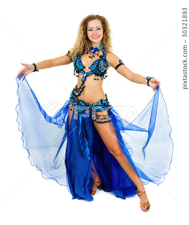 Belly dancer isolated on a white background Belly dancer isolated on a white background 30321893