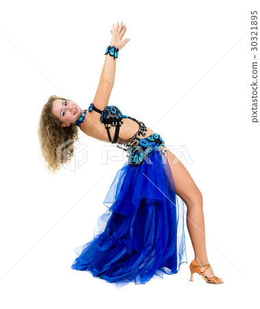 Belly dancer isolated on a white background Belly dancer isolated on a white background 30321895