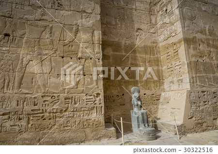 Temple of Medinet Habu, dedicated to Rameses III. Temple of Medinet Habu, dedicated to Rameses III. 30322516