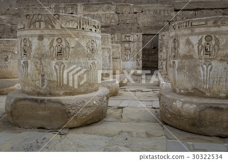 Temple of Medinet Habu, dedicated to Rameses III. Temple of Medinet Habu, dedicated to Rameses III. 30322534