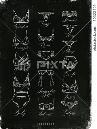 Underwear poster classic chalk Underwear poster classic chalk 30322805