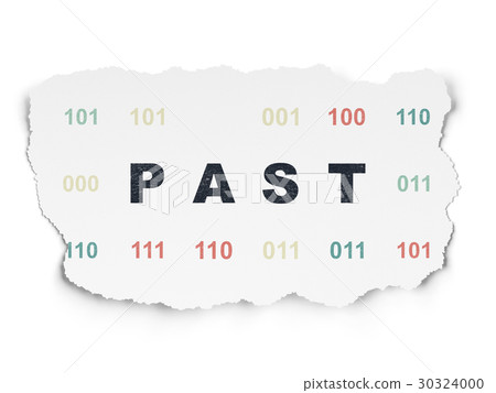 Timeline concept: Past on Torn Paper background 30324000