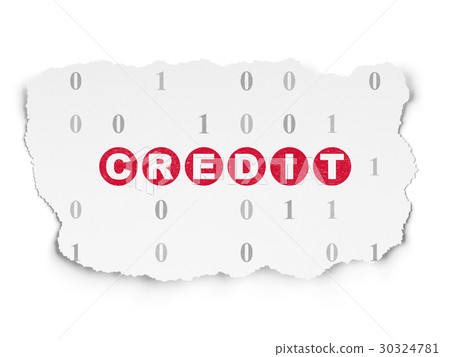 Finance concept: Credit on Torn Paper background Finance concept: Credit on Torn Paper background 30324781