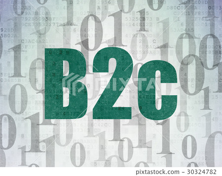 Finance concept: B2c on Digital Data Paper Finance concept: B2c on Digital Data Paper 30324782