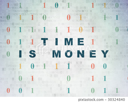 Business concept: Time Is money on Digital Data Business concept: Time Is money on Digital Data 30324840