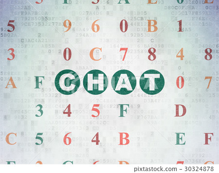 Web design concept: Chat on Digital Data Paper 30324878
