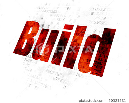Building construction concept: Build on Digital-插圖素材 [30325281] - PIXTA圖庫