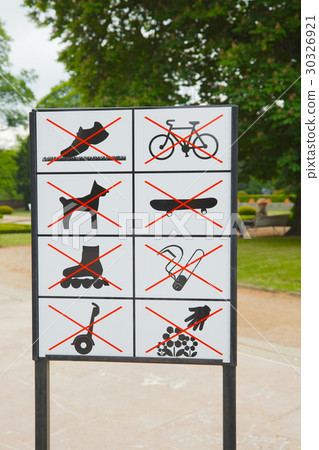 Signboard with rules Signboard with rules 30326921