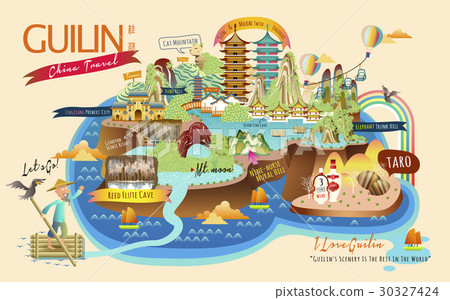 Guilin travel elements collection Guilin travel elements collection 30327424