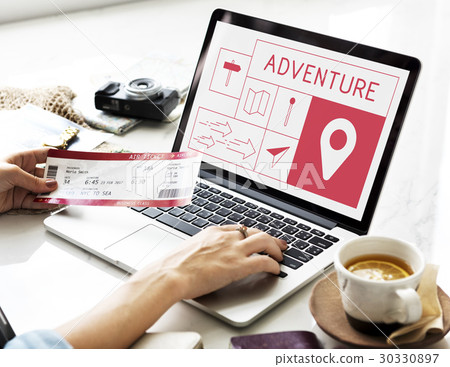 Map Direction Pin Tag Location Journey 30330897