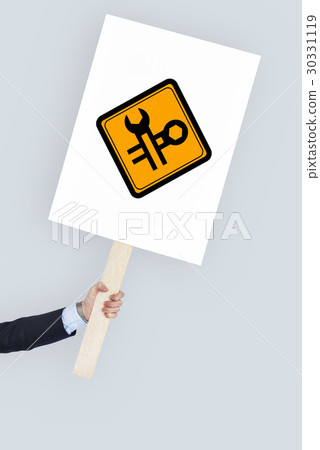 Wrench Spanner Tools Repair Equipment Icon Sign Wrench Spanner Tools Repair Equipment Icon Sign 30331119