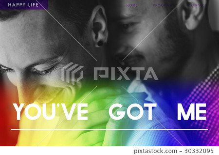 Gay Couple Love Smitten Affection Words 30332095