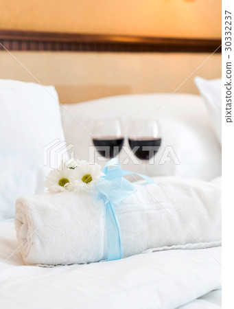 White towel in luxury boutique hotel White towel in luxury boutique hotel 30332237