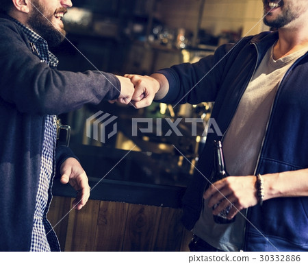 Fist Bump Friends Deal Partner Touch Pair Hands 30332886